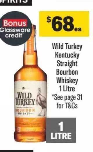 Liquorland Wild turkey kentucky straight bourbon whiskey offer