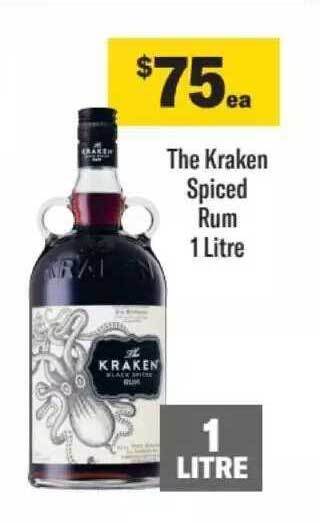 Liquorland The kraken spiced rum offer