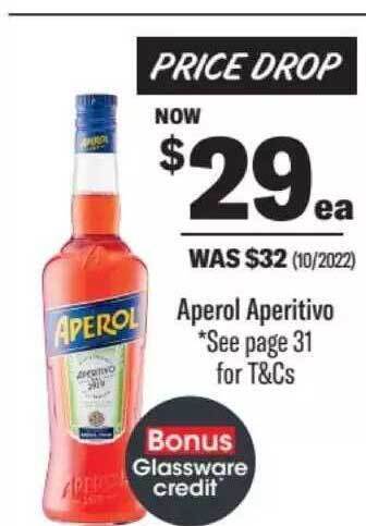 Liquorland Aperol aperitivo offer