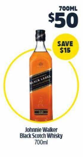 Johnnie walker black scotch whisky