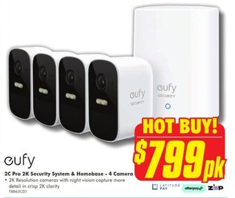 Eufy -2C Pro 2K Security System & Homebase - 4 Camera