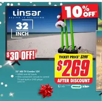 The Good Guys Linsar - 32" HD TV Combo 12V offer