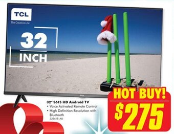The Good Guys TCL 32" S615 HD Android TV offer