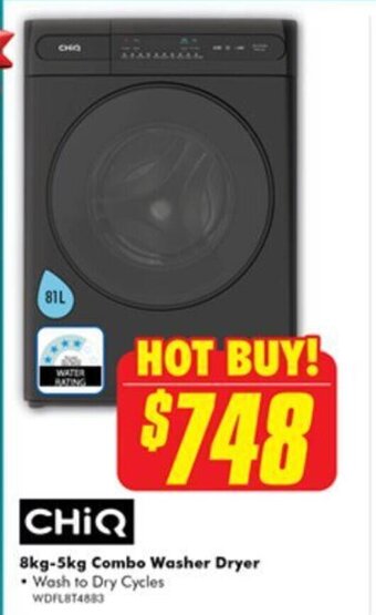 The Good Guys CHIQ 8kg-5kg Combo Washer Dryer offer