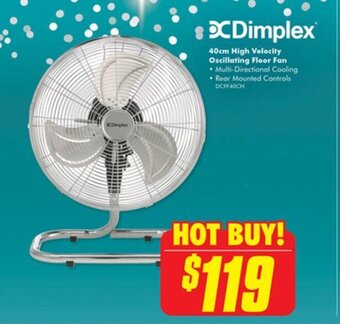 The Good Guys DC Dimplex 40cm High Velocity Oscillating Floor Fan offer