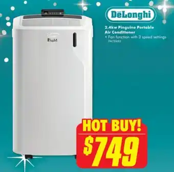 The Good Guys DeLonghi 2.4kW Pinguino Portable Air Conditioner offer