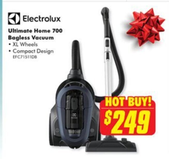 Electrolux Ultimate Home 700 Bagless Vacuum offer at The Good Guys