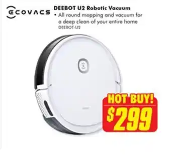 The Good Guys Ecovacs Deebot U2 Robotic Vacuum offer