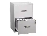 Officeworks J.Burrows Soho 2 Drawer Filing Cabinet White offer