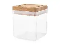 Davis & Waddell Acrylic Canister with Bamboo Lid 1L Clear