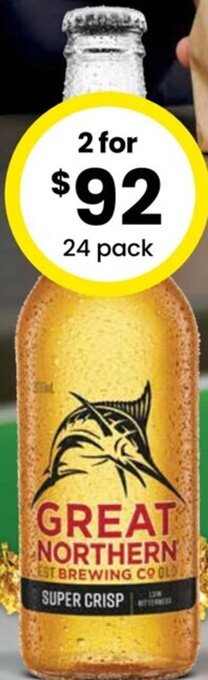 The Bottle O Great Northern Super Crisp Stubbies 330ml offer