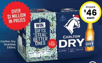 The Bottle O Carlton Dry Stubbies 330ml offer