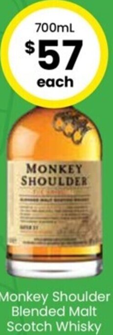 Monkey Shoulder Blended Malt Scotch Whisky 700ml