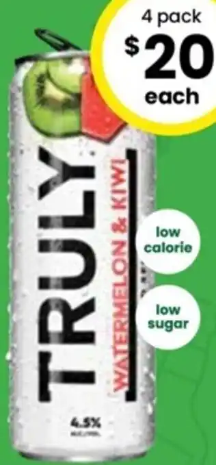 The Bottle O Truly Seltzer 4.5% Range Cans 330ml offer