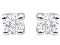 9ct White Gold Opulent Diamond Stud Earrings
