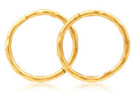 Grahams Jewellers 9ct Yellow Gold 13mm Faceted Sleeper Earrings offer