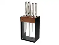 Harris Scarfe Furi 5pc Black Pro Knife Block offer