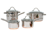 Smith+Nobel 5pc Luminous Copper Base Stainless Steel Cookset