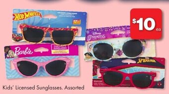 The Reject Shop Kids' Licensed Sunglasses . Assorted offer