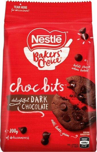 IGA Nestlé Baker's Choice Chocbits, Melts or Plaistowe Baking Chocolate Block 180-290g Selected Varieties offer