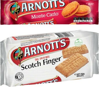 IGA Arnott's Scotch Finger or Cream Biscuits 200-250g Selected Varieties offer