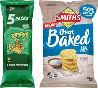 IGA Smith's Oven Baked Chips 130g or Assorted Multipack 5-6 Pack Selected Varieties offer