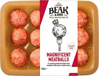 IGA Beak & Sons Magnificent Meatballs 420g offer