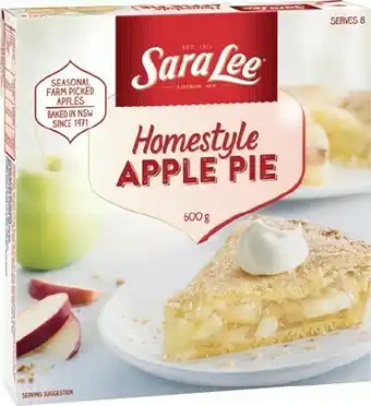 IGA Sara Lee Homestyle Apple or Apple & Berry Pie 600g offer