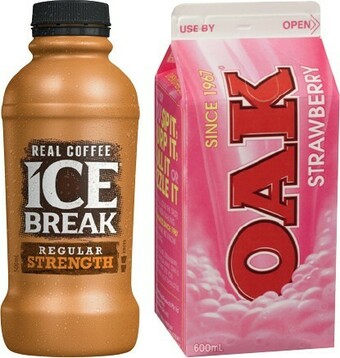 IGA Oak or Ice break Coffee Flavoured Milk 500-600mL Selected Varieties offer