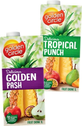 IGA Golden Circle Fruit Drink 1 Litre Selected Varieties offer