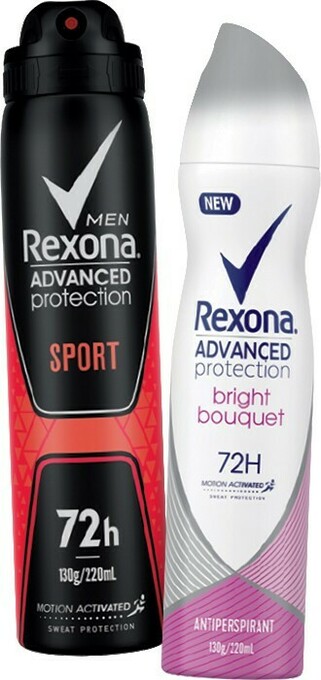 IGA Rexona Advanced Protection Antiperspirant or Motion Activated Spray 220mL Selected Varieties offer
