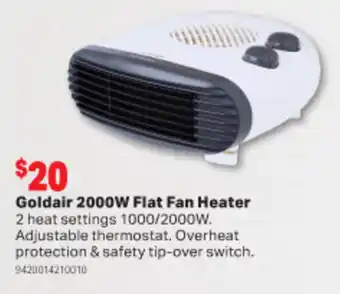Home Timber & Hardware Goldair 2000W Flat Fan Heater 1000/2000W offer