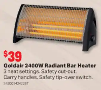 Home Timber & Hardware Goldair 2400W Radiant Bar Heater offer