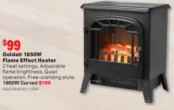 Home Timber & Hardware Goldair 1850W Flame Effect Heater offer