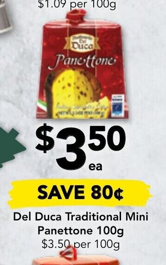 Drakes Del Duca Traditional Mini Panettone 100g offer