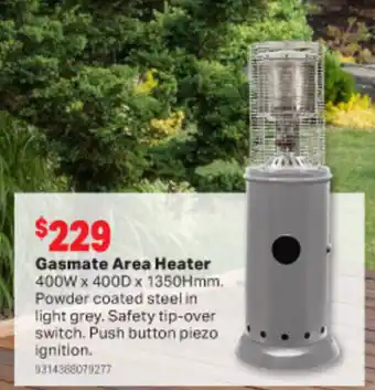 Gasmate Area Heater 400W x 400D x 1350Hmm