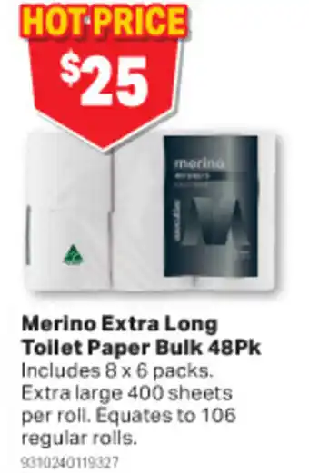 Merino Extra Long Toiler Paper Bulk 48pk