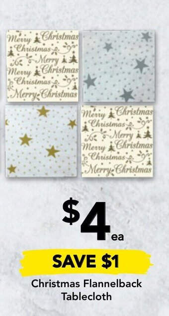 Drakes Christmas Flannelback Tablecloth offer