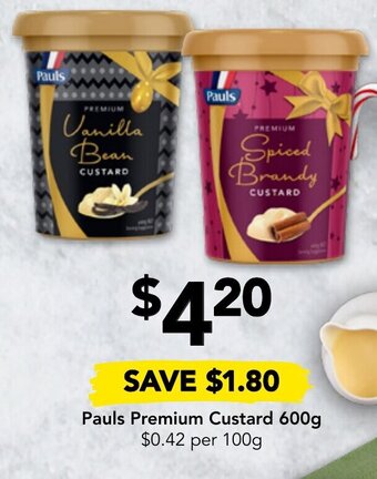 Drakes Pauls Premium Custard 600g offer