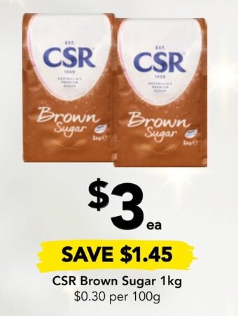 Drakes CSR Brown Sugar 1kg offer