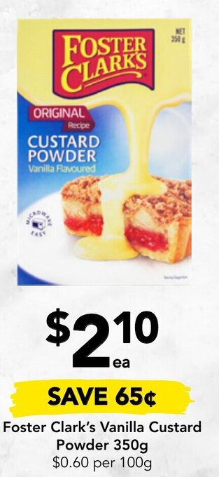 Drakes Foster Clark's Vanilla Custard Powder 350g offer