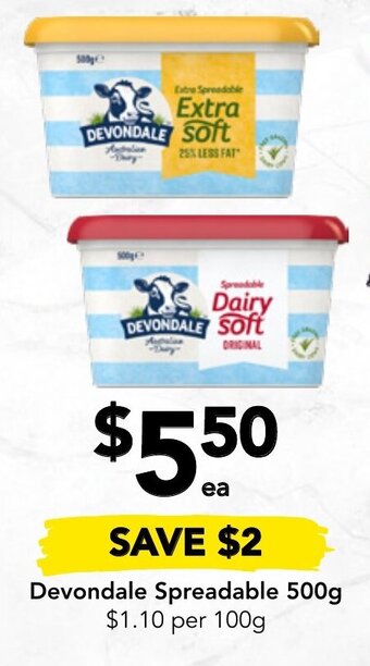 Drakes Devondale Spreadable 500g offer