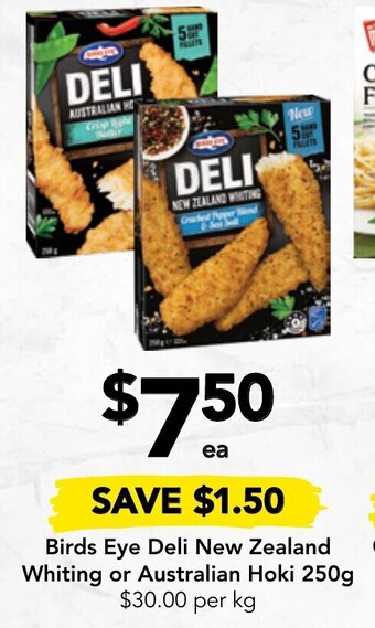 Drakes Birds Eye Deli New Zealand Whiting or Australian Hoki 250g offer