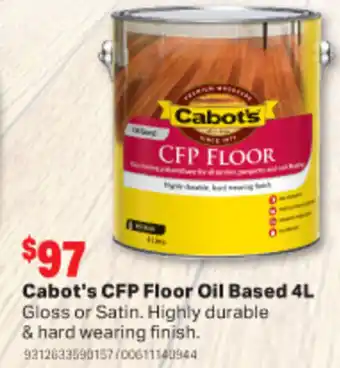 Cabot's CFP Floor Oil Based 4L