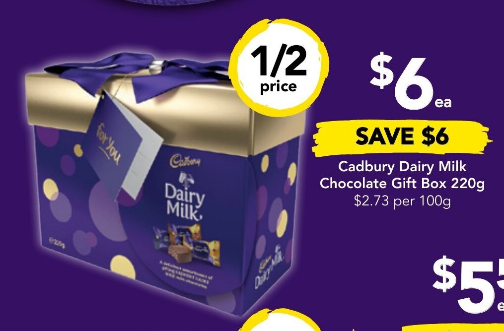 Cadbury Dairy Milk Chocolate Gift Box 220g offer at Drakes