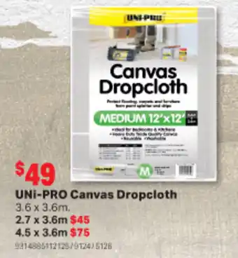 Home Timber & Hardware Uni-Pro Canvas Dropcloth offer