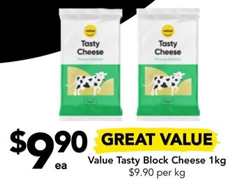 Drakes Value Tasty Block Cheese 1kg offer