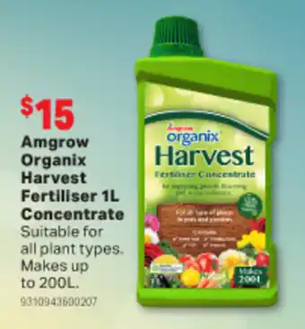 Amgrow Organix Harvest Fertiliser 1L Concentrate