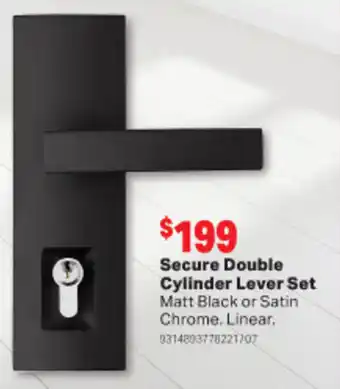 Secure Double Cylinder Lever Set