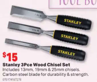 Home Timber & Hardware Stanley 3Pce Wood Chisel Set offer